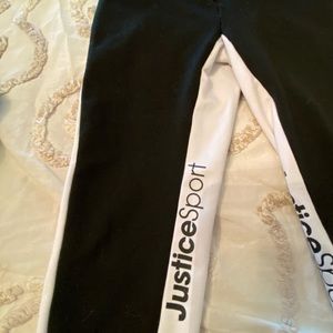 2 size 8 girls justice leggings.